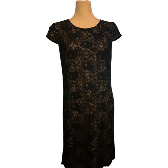Gerard Darel Women's Black Eyelet Lace Sheath Dress, Size 4 (EU 36) - Picture 1 of 4